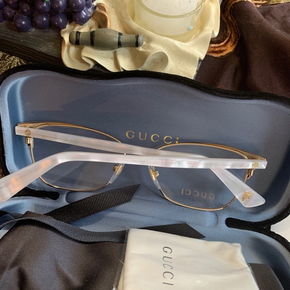Authentic GUCCI 53 acetate/Metal optical glasses - Picture 4 of 13